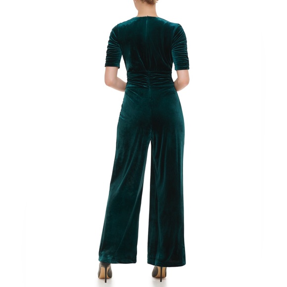 Vince Camuto Green Velvet Jumpsuit - Picture 2 of 3